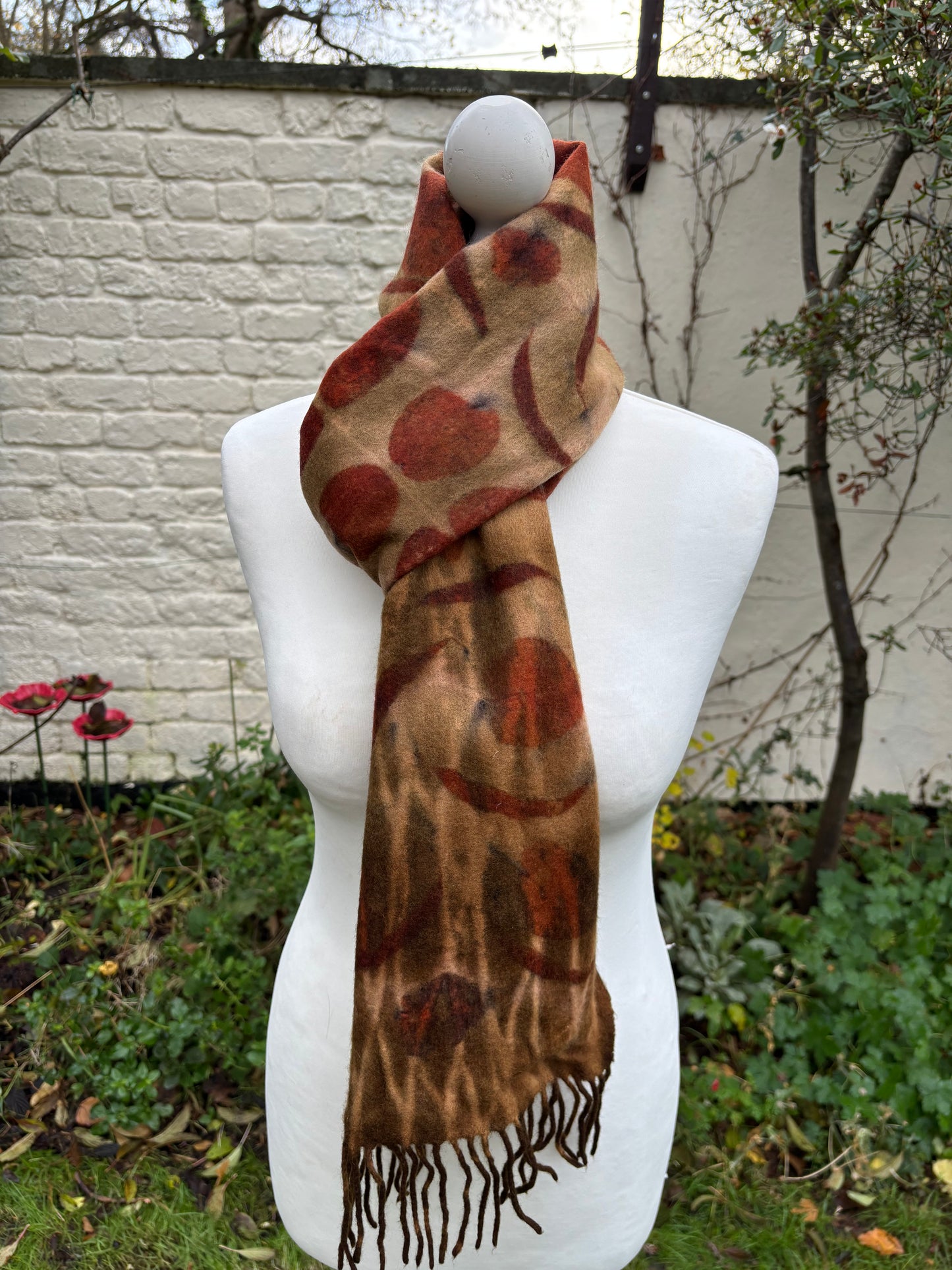 Luxurious Lambswool Scarf printed with Eucalyptus Cordata & Nicholii [SC312]