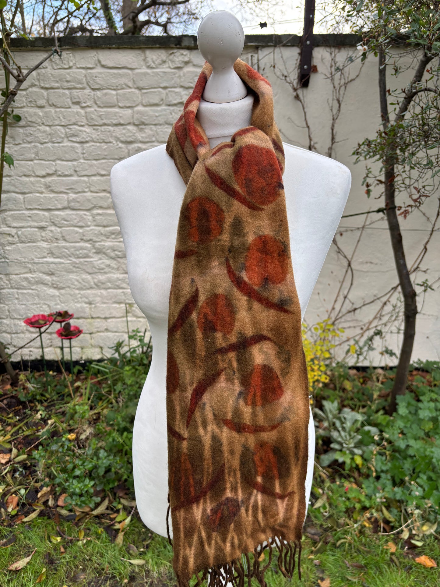 Luxurious Lambswool Scarf printed with Eucalyptus Cordata & Nicholii [SC312]