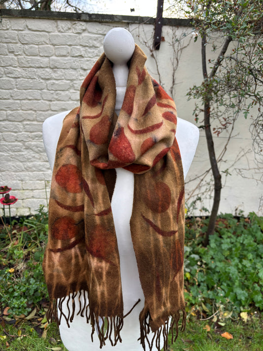 Luxurious Lambswool Scarf printed with Eucalyptus Cordata & Nicholii [SC312]