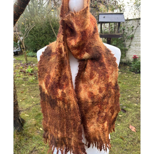 Mohair and wool scarf with onion skins [SC283] image 0